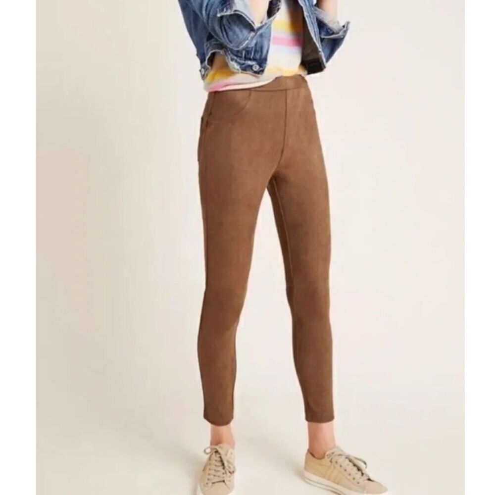 Sanctuary, Brown Faux Suede Leggings, L Autumn Stretchy Pants